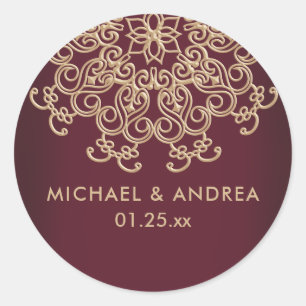 INDIANO MARROM E DOURADO ETIQUETA INSPIRADA