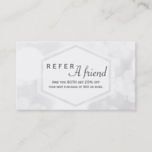 Indicação Cartão de REFER UM AMIGO do Salão White Glamour Li