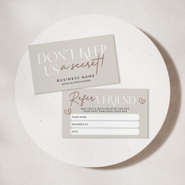 Indicação Modern Boho Refere Um Cartão De Cupão De Desconto  (Modern Boho Refer A Friend Discount Card)