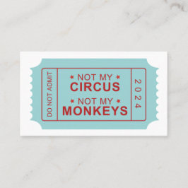 Indicação Não Meu Circo, Não Meu Cartão Lembrete De Macacos