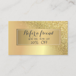 Indicação Ombre Brilhante Dourado Elegante, Cartão de Indica