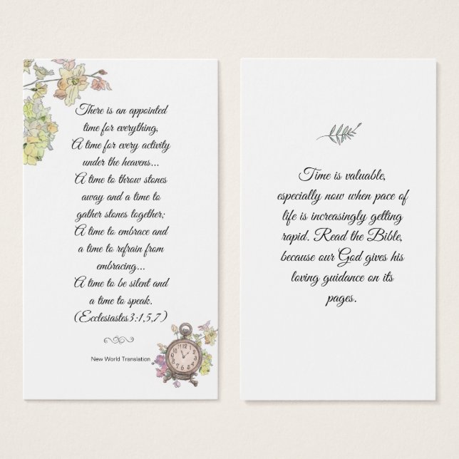 Indicador de Sabedoria Religiosa da Bíblia Floral  (Frente & Verso)