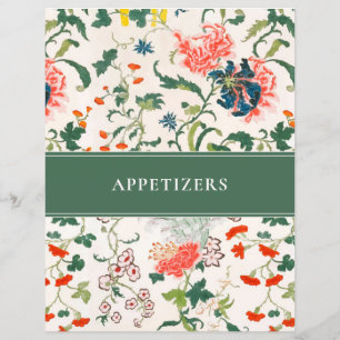 Índice de Receitas de Aperitivos Floral Elegante