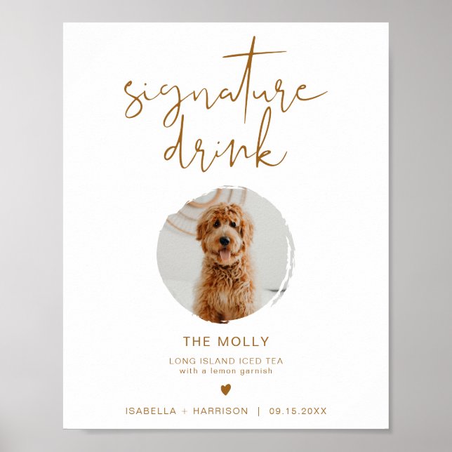 INDIE Bohemian 1 Photo Pet Signature Drink Poster (Frente)