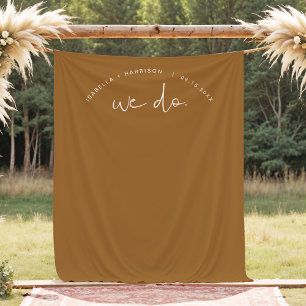 INDIE Boho Earth Tone Weds Backdrop Tapeçaria