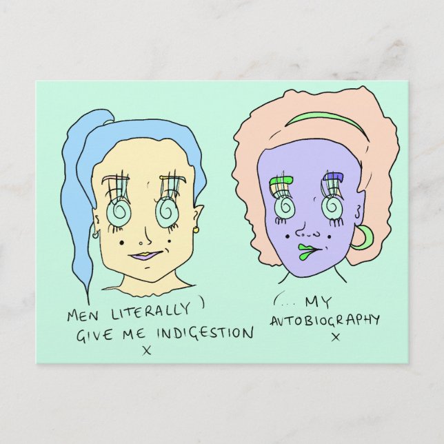 Indigestão | Cartão postal Impressão | #ouvidos (Frente)