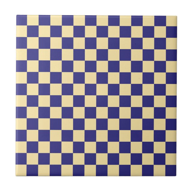 Indigo and butter checkerboard pattern (Frente)
