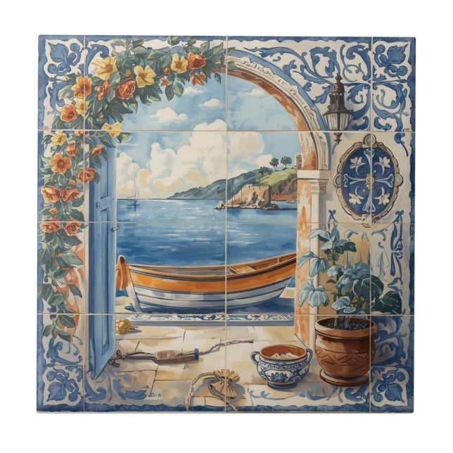 Índigo Azulejo Azul e amarelo Português  (Frente)