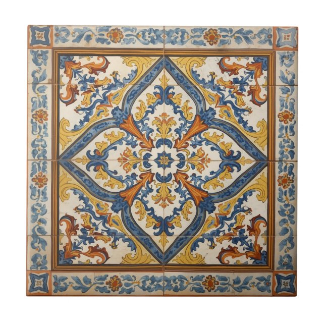 Índigo Azulejo Azul e amarelo Português  (Frente)