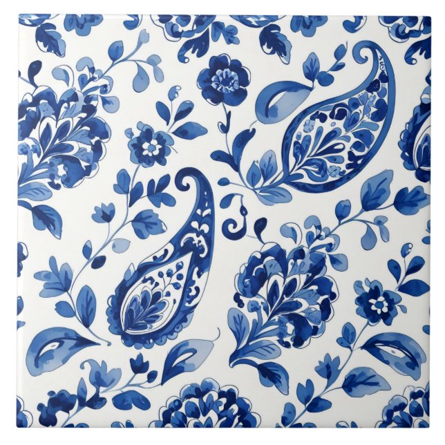 Índigo Azulejo Azul Português Lisboa Botânico (Frente)