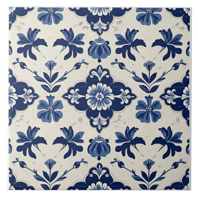 Índigo Azulejo Azul Português Lisboa Botânico (Frente)