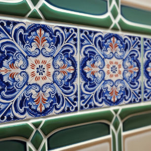 Índigo Azulejo Azul Português Lisboa Duotone