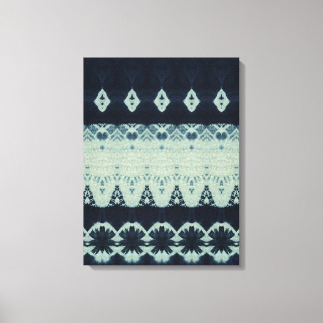 Indigo Beauty Shibori Canvas Print (Frente)