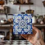 Indigo Blue Portuguese Lisbon Azulejo Decorative<br><div class="desc">Portuguese Azulejo Pattern in blue and white transported to the surface of a tile, preserving its history and tradition. Azulejo is a form of Portuguese or Spanish painted, tin-glazed, ceramic tilework. It has become a typical aspect of Portuguese culture. Portugal imported azulejo tiles from Spain, and their use was widespread...</div>