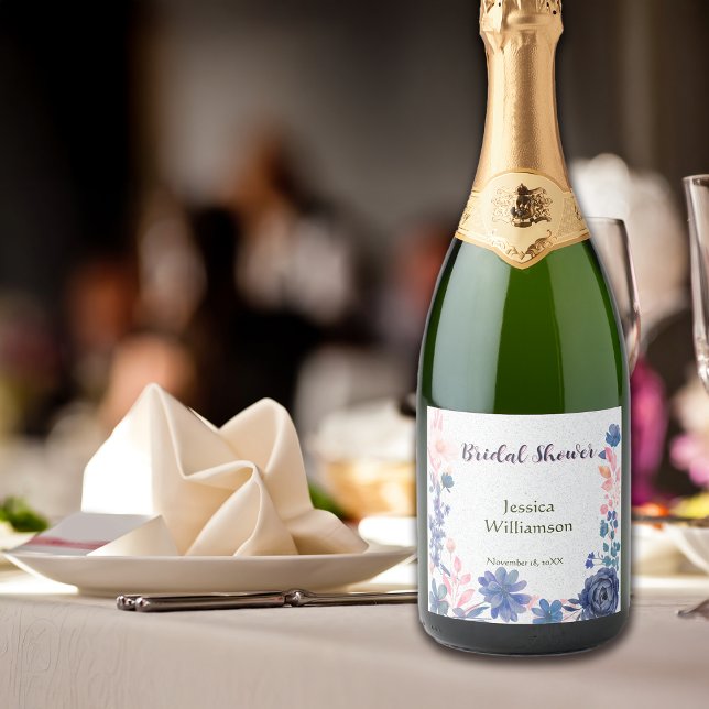 Indigo Blush Florais Chuveiro de Noiva Personaliza (Criador carregado)