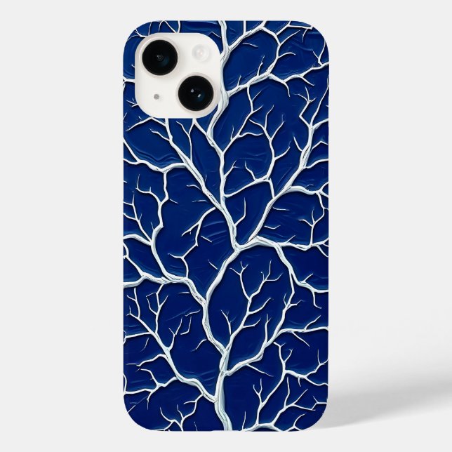 Indigo Branch Pattern iPhone Case Style (Verso)