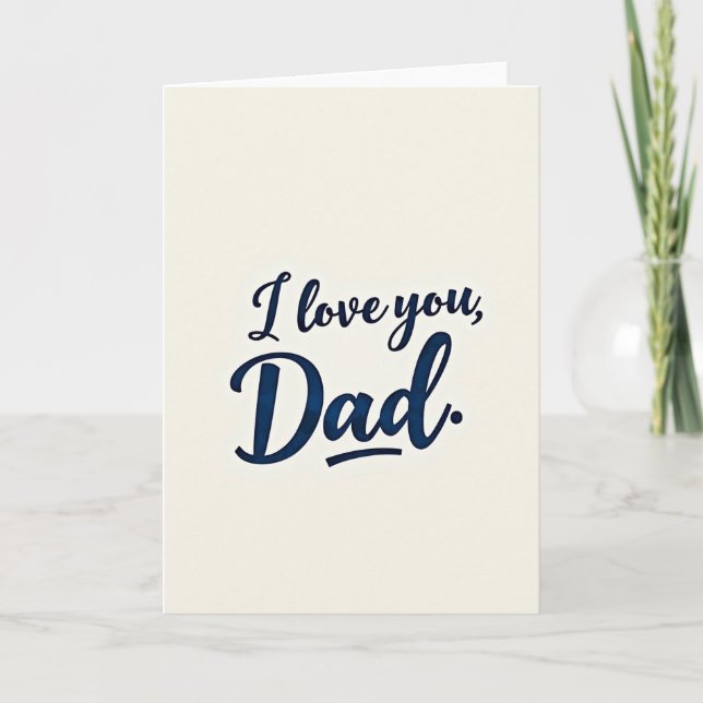 Índigo Eu Te Amo Papai Cartão (Frente)