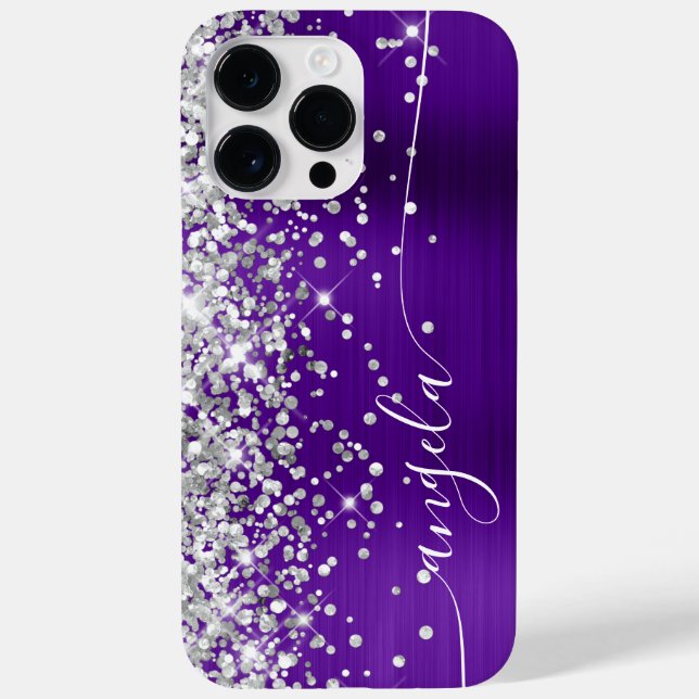 Índigo Roxo e Prata Glittery Glam Assinatura (Verso)