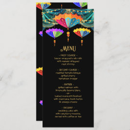 índio Hindu Parasol acende Menu de Casamento
