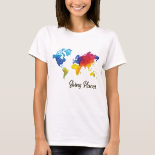 Indo a Lugares Mapear Camiseta