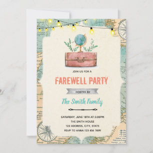 Indo embora ao convite para o tema da festa