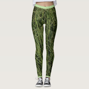 Indo para o verde Calças Legging de Grama Equilíbr