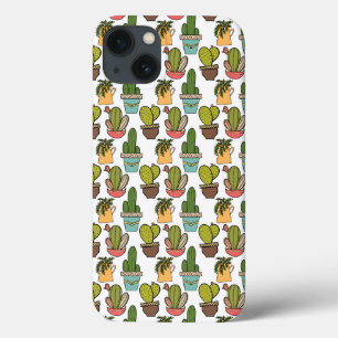 Indoor Cactus & Succulents In Pots Pattern