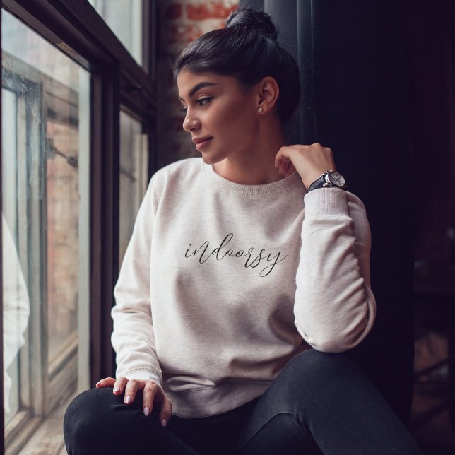 Indoorsy Crewneck | Cozy Funny Pullover Sweet (Criador carregado)