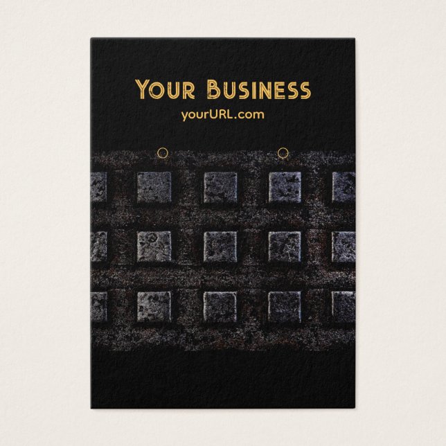 Industrial Black 2 Earring Holder Display Cards (Frente)