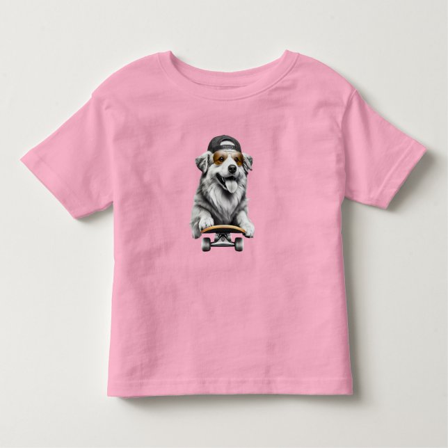 Infantil A Camiseta de Skateboard T (Frente)