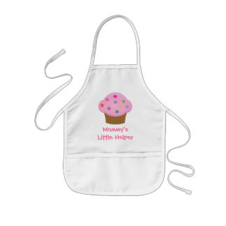 Infantil A flor polvilha o avental do cupcake (ajudante)