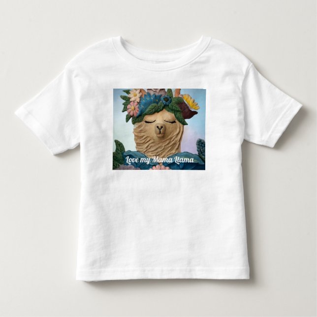 Infantil Adorei minha camiseta Mama Llama para bebês (Frente)