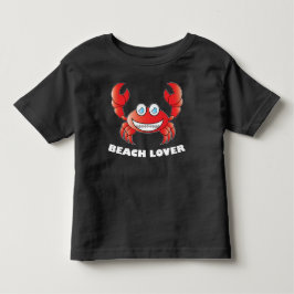 Infantil Amante da Praia - Camiseta de Jersey Fina para Cri