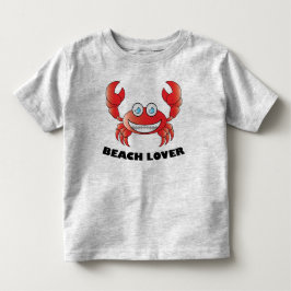 Infantil Amante da Praia - Camiseta de Jersey Fina para Cri