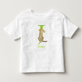 Infantil Animal ABC J é para camiseta onça onça