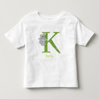Animal ABC K é para camiseta koala