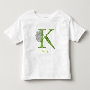Infantil Animal ABC K é para camiseta koala