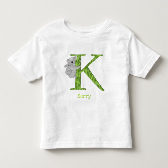 Infantil Animal ABC K é para camiseta koala (Frente)