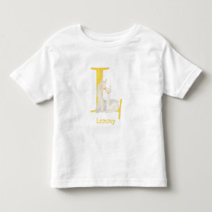 Infantil Animal ABC L é para camiseta Lama