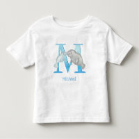 Animal ABC M é para camiseta de peixe-boi
