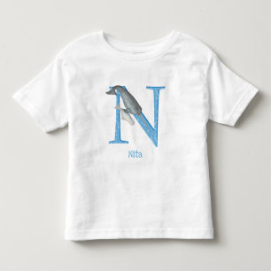 Infantil Animal ABC N é para camiseta narval
