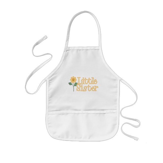 Infantil Avental amarelo da irmã mais nova da margarida (Frente)