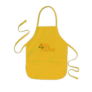 Infantil Avental amarelo da irmã mais velha da margarida