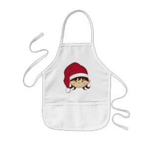 Infantil Avental bonito do duende do Natal