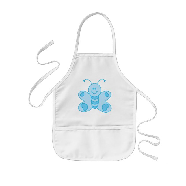 Infantil Avental Borboleta Azul (Frente)