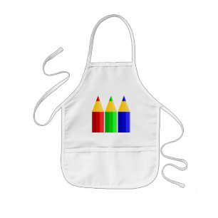 Infantil Avental colorido dos miúdos dos lápis