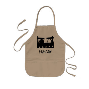 Infantil Avental com fome do miúdo do monstro