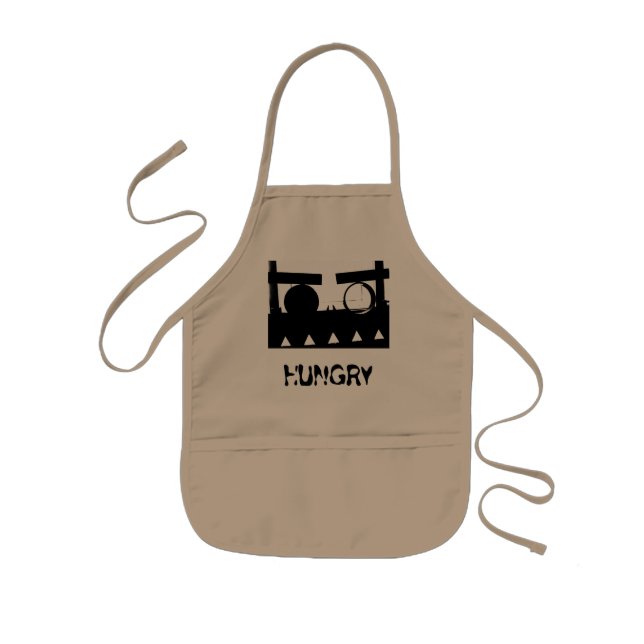 Infantil Avental com fome do miúdo do monstro (Frente)