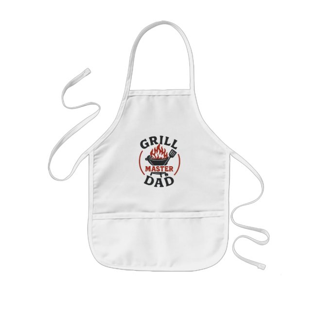 Infantil Avental de Churrasco do Papai Grill Master (Frente)
