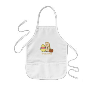 Infantil Avental de pintura de ovo de Páscoa de ouriço feli